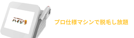 プロ仕様マシンで脱毛仕放題をぜひお試しください!