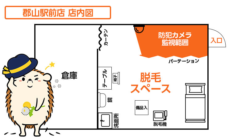 店内図です