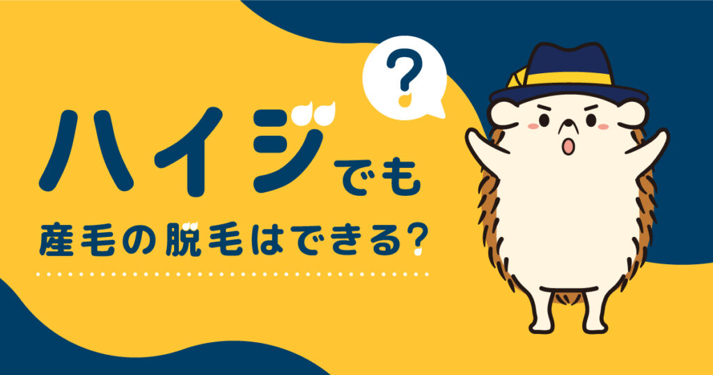 ハイジでも産毛の脱毛はできる?