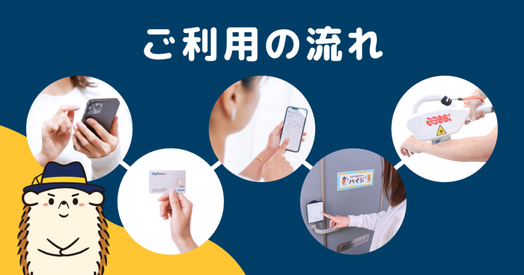 セルフ脱毛サロンハイジを利用する流れ
