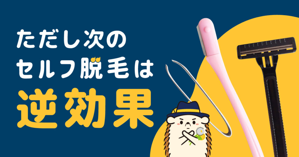 ただし次のセルフでの脱毛は美肌には逆効果!