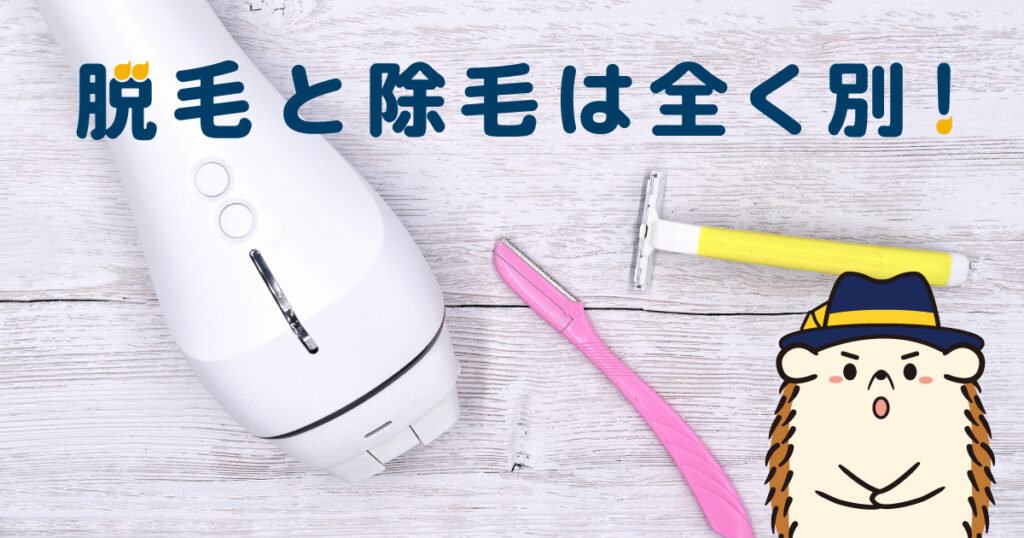 「脱毛」と「除毛」はまったく別!違いは何?
