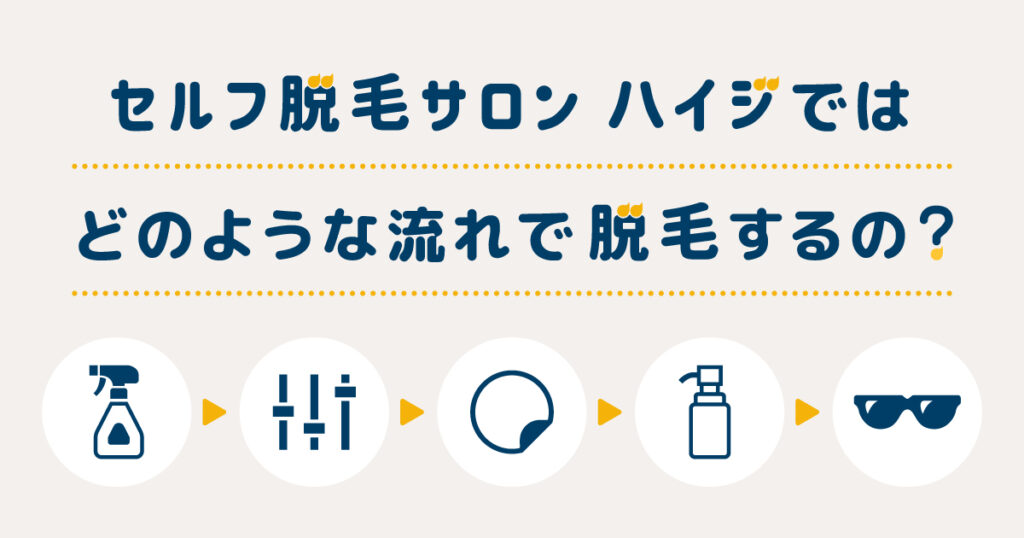 セルフの脱毛サロンハイジではどのような流れで脱毛するの?