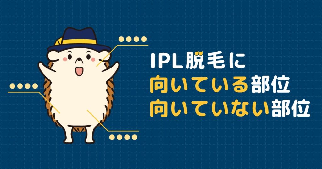 IPL脱毛に向いている部位・向いていない部位は？
