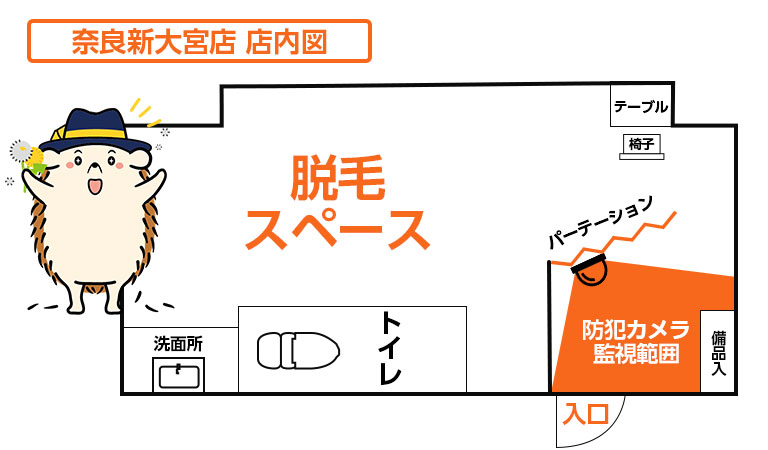 店内図です。